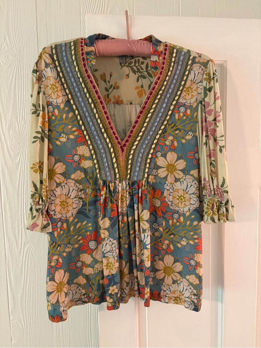 Anthropologie Bl^Nk London Stephanie Floral Top